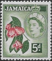 Jamaica 1956 SG 165 Queen Elizabeth and Ackee Fine Mint