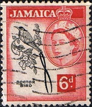 Jamaica 1956 SG 166 Queen Elizabeth and Doctor Bird Fine Used