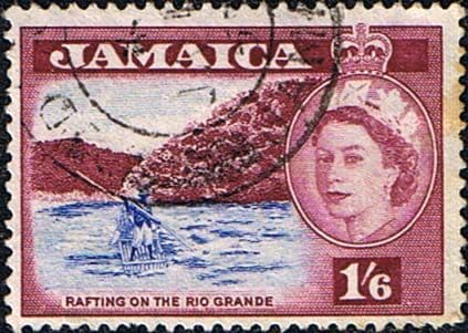 Jamaica 1956 SG 169 Queen Elizabeth and Rafting on the River Fine Used