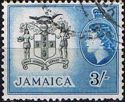 Jamaica 1956 SG 171 Queen Elizabeth and Coat of Arms Fine Used