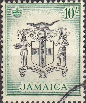 Jamaica 1956 SG 173 Queen Elizabeth and Coat of Arms Fine Used
