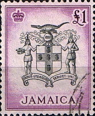 Jamaica 1956 SG 174 Queen Elizabeth and Coat of Arms Fine Used