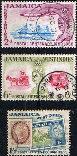 Jamaica 1960 Stamp Centenary Set Fine Used