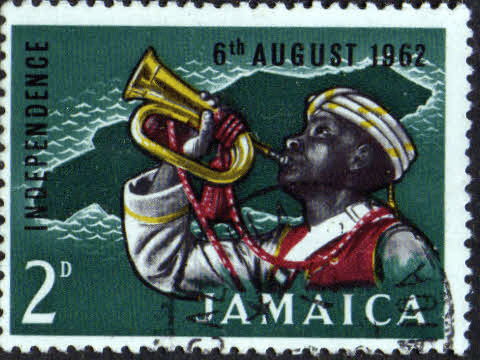 Jamaica 1962 Miltary Bugler and Map SG 193 Fine Used
