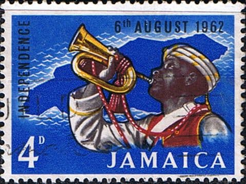Jamaica 1962 Miltary Bugler and Map SG 194 Fine Used