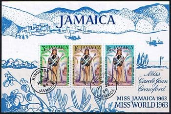 Jamaica 1964 Miss World Miniature Sheet Fine Used