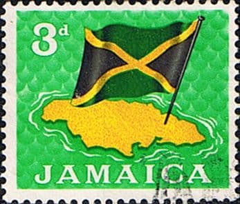 Jamaica 1964 SG 221 Flag and Map Fine Used