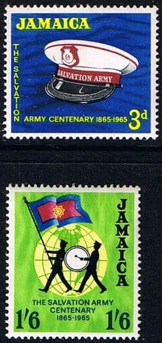 Jamaica 1965 SG 242 3 Salvation Army Centenary Fine Mint