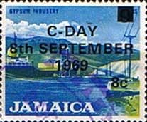 Jamaica 1969 Decimal Currency Overprints SG 285 Fine Used