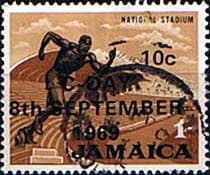 Jamaica 1969 Decimal Currency Overprints SG 286 Fine Used