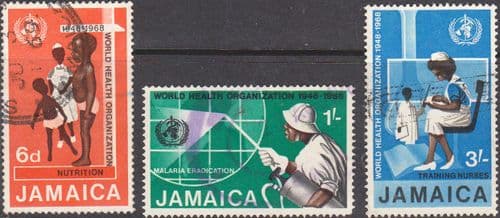 Jamaica 1969 SG 277/9 World Health Organisation Set Fine Used
