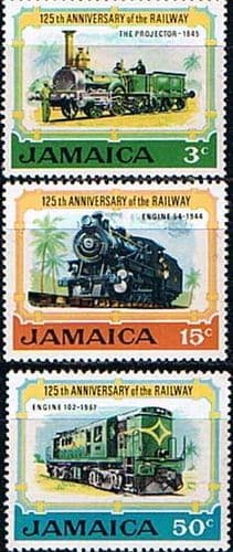 Jamaica 1970 Trains Railways Set Fine Mint