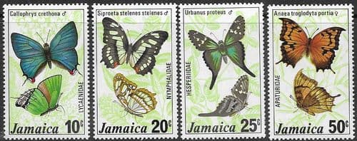 Jamaica 1978 Butterflies (3rd series) Set Fine Mint