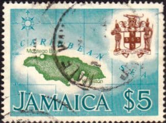 Jamaica 1979 SG 477 Arms and Map $5 Fine Used