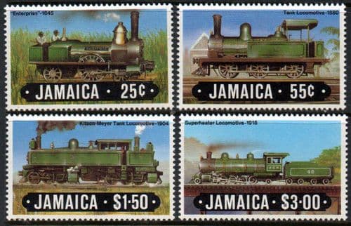 Jamaica 1984 Railway Locomotives Set Fine Mint