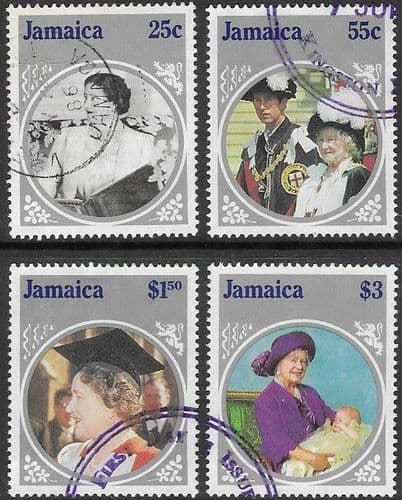 Jamaica 1985 Queen Mother Life and Times Set Fine Used