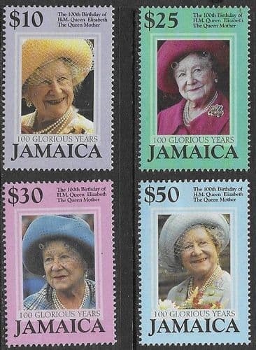 Jamaica 2000 Queen Mother's 100th Birthday Set Fine Mint