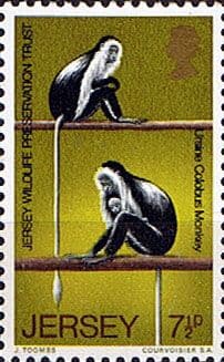 Jersey 1971 Wildlife Preservation Trust SG 59 Rothschild's Mynah Birds Fine Mint