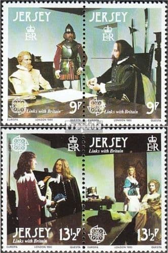 Jersey 1980 Europa Set in Tenant Pair Fine Mint