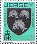 Jersey 1981 Arms of Jersey Families SG 249 Fine Mint