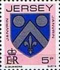 Jersey 1981 Arms of Jersey Families SG 254 Fine Mint
