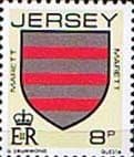Jersey 1981 Arms of Jersey Families SG 257 Fine Mint