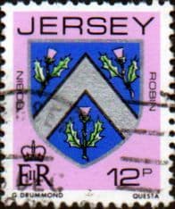 Jersey 1981 Arms of Jersey Families SG 261 Fine Used