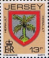 Jersey 1981 Arms of Jersey Families SG 262 Fine Mint