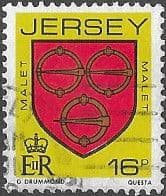 Jersey 1981 Arms of Jersey Families SG 265 Fine Used