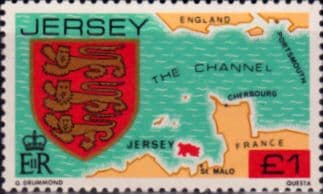 Jersey 1981 Arms of Jersey Families SG 273 Fine Mint