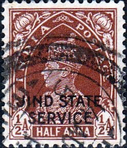 Jind 1937 King George VI Service Overprint SG O66 Fine Used