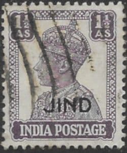 Jind 1941 King George VI SG 142 Fine Used