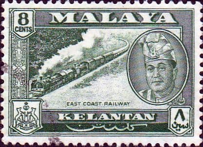 Kelantan 1963 SG 100 East Cost Railway Fine Used
