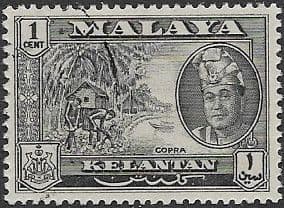 Kelantan 1963 SG 96 Copra Fine Used