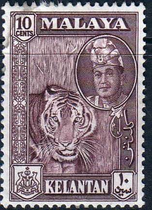 Kelantan 1963 Tiger SG 101 Fine Used
