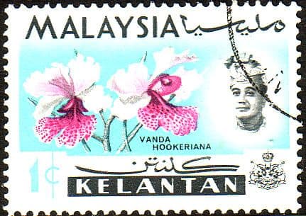 Kelantan 1965 Flowers Orchids SG 103 Fine Used
