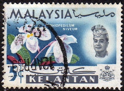 Kelantan 1965 Flowers Orchids SG 105 Fine Used