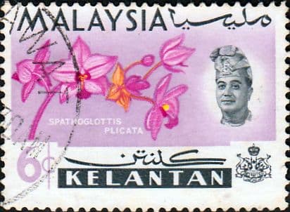 Kelantan 1965 Flowers Orchids SG 106 Fine Used