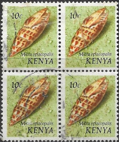 Kenya 1971 Shells Block of 4 SG 37 Fine Used