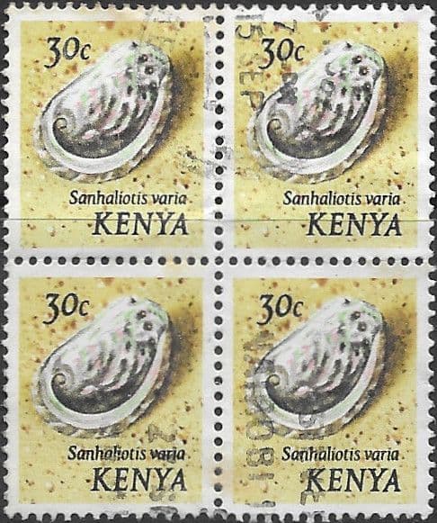 Kenya 1971 Shells Block of 4 SG 40 Fine Used