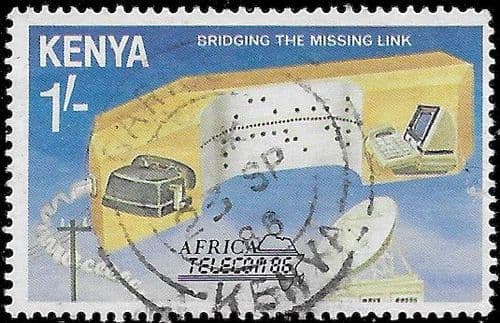 Kenya 1986 African Telecommunications SG 390 Fine Used