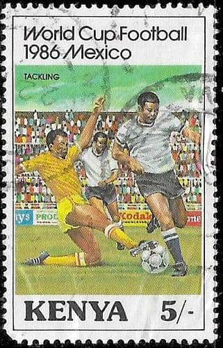 Kenya 1986 World Cup Football Championship SG 381 Fine Used