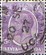 Kenya Uganda 1922 King George V SG 77a Fine Used