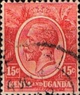 Kenya Uganda 1922 King George V SG 82 Fine Used