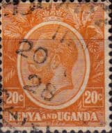 Kenya Uganda 1922 King George V SG 83a Fine Used