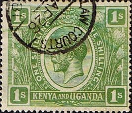 Kenya Uganda 1922 King George V SG 87 Fine Used