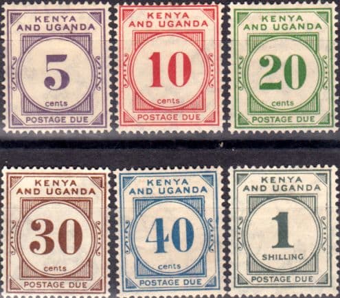 Kenya Uganda 1928 Postage Due Set Fine Mint