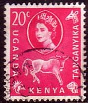 Kenya Uganda and Taganyika 1960 Animals and Plants SG 186 Fine Used