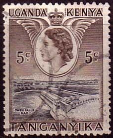 Kenya Uganda and Taganyka 1954 Owens Falls Dam SG 167 Fine Used