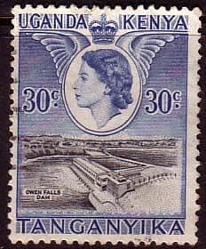 Kenya Uganda and Taganyka 1954 Owens Falls Dam SG 171 Fine Used